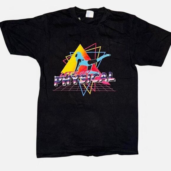 Let's Get Physical Colorful Graphic Tee - Picture 1 of 8